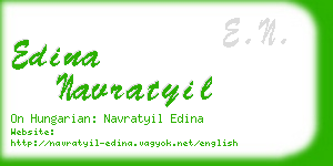 edina navratyil business card